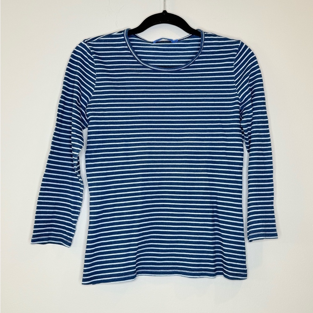 🔥J. McLaughlin Blue and White Striped Women's Top🔥